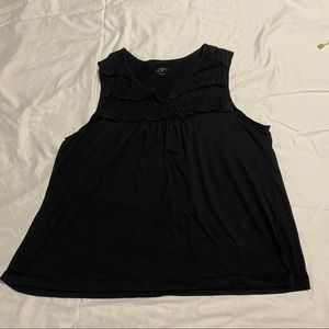 LOFT sleeveless black top size XL.